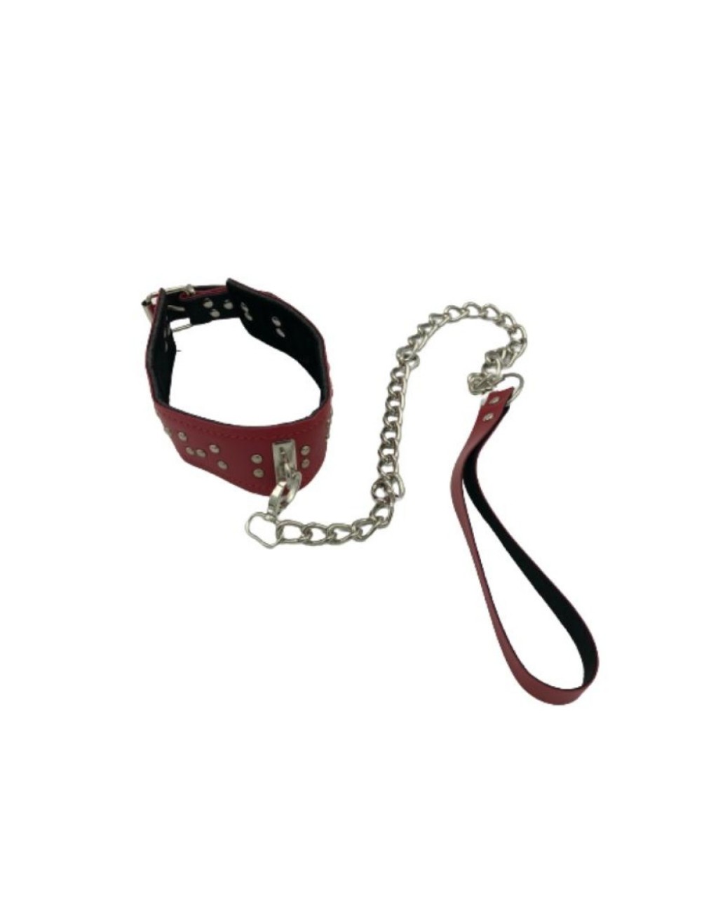 Kırmızı Deri Boyun Tasması