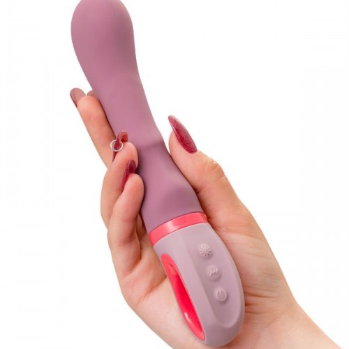 Rose Silikon Titreşimli Vibratör – Pembe, 19 cm