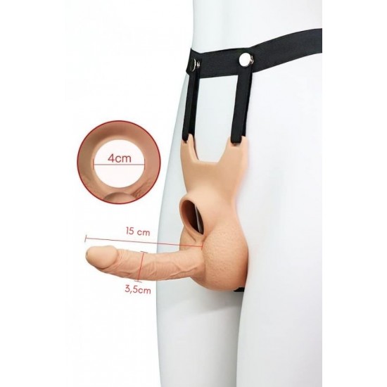 Ayarlanabilir Kemerli Giyilebilir Anal Dildo,15 cm