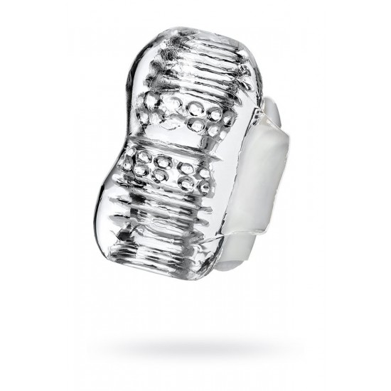 Titreşimli Masturbator, Khani, TPE, Şeffaf, 9 cm