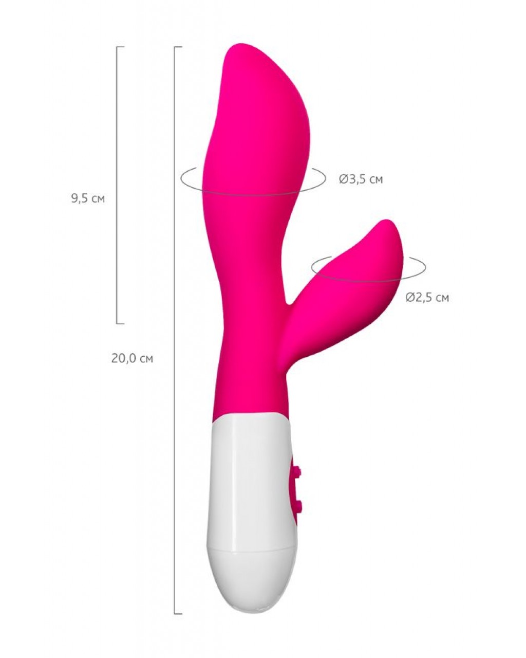 Lilu Klitoral Uyarıcı Vibratör, silikon, pembe, 20 cm