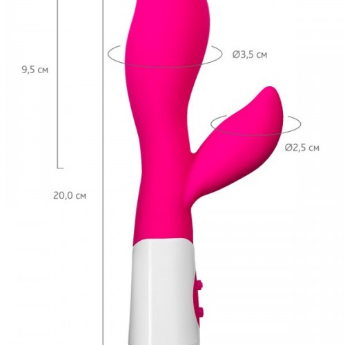 Lilu Klitoral Uyarıcı Vibratör, silikon, pembe, 20 cm