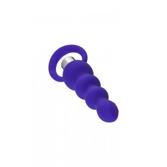 Twisty Anal Plug, silikon, mor, 14 cm, Ø 3,2 cm