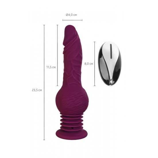 Striker Mini Seks Makinesi – Uzaktan Kumandalı, Silikon, Mor, 23,5 cm