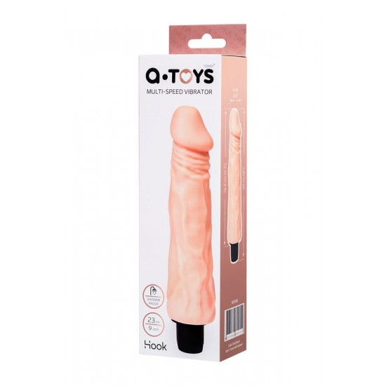 Hook Realistik Dildo, TPE, Ten , 23 cm