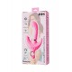 Klitoral uyarıcılı vibratör JOS Twistme,silikon,pembe,19,5 cm