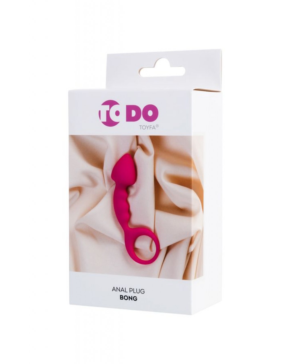 Bong Anal Plug, silikon, pembe, 12,5 cm, Ø 2,5 cm