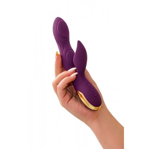 L'Eroina Octar Çift Motorlu Rabbit Vibratör – G Noktası ve Klitoral Uyarıcı, Silikon, Mor, 24,5 cm