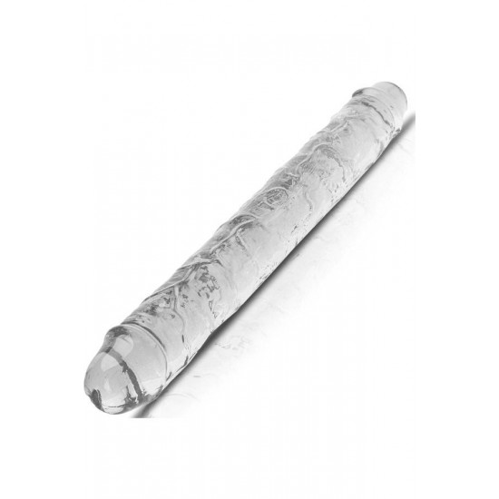 Çift Taraflı Şeffaf Realistik Dildo – Esnek Jelly Malzeme,44,5 cm