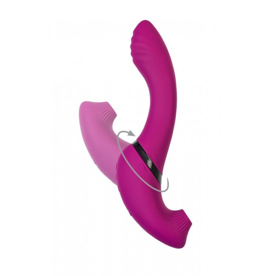 JOS Vakum uyarımlı döner vibratör Spinser,silikon,mor,23 cm