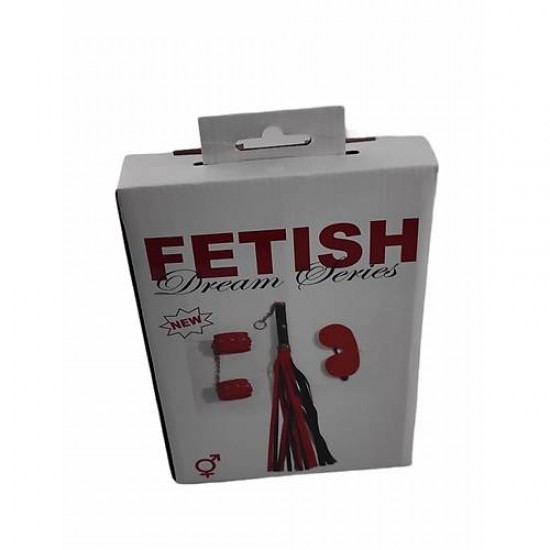 Üçlü Fetiş Fantezi Oyun seti Kırmızı