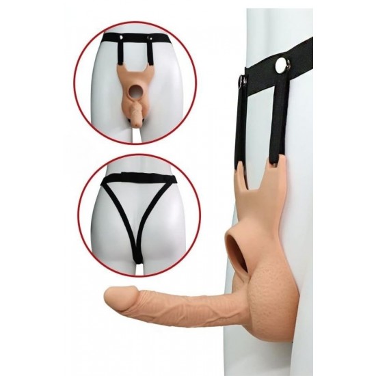 Ayarlanabilir Kemerli Giyilebilir Anal Dildo,15 cm