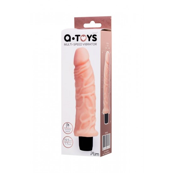 Plim Realistik Vibratör, TPE, Ten, 19,5 cm
