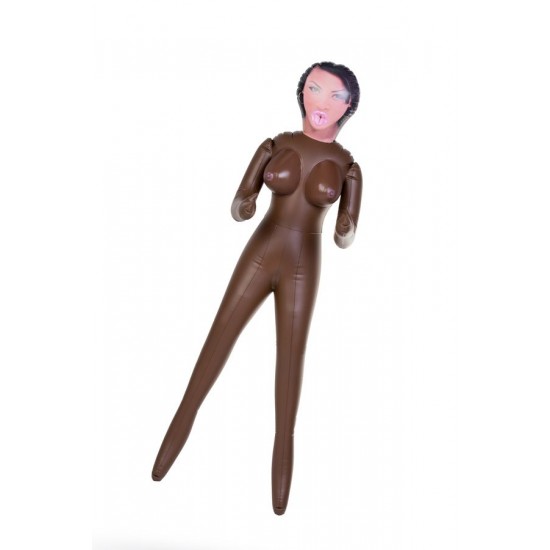 Michelle şişme bebek, siyah kadın, üç delikli, 160 cm Michelle şişme bebek, siyah kadın, üç delikli, 160 cm
