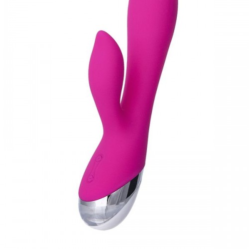 L'EROİNA klitoral stimülatörlü vibratör, silikon, pembe, 19 cm