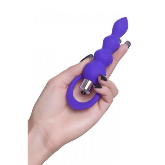 Twisty Anal Plug, silikon, mor, 14 cm, Ø 3,2 cm