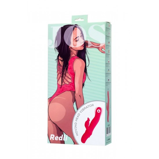 Vibratör, Silikon, kırmızı, 21 cm