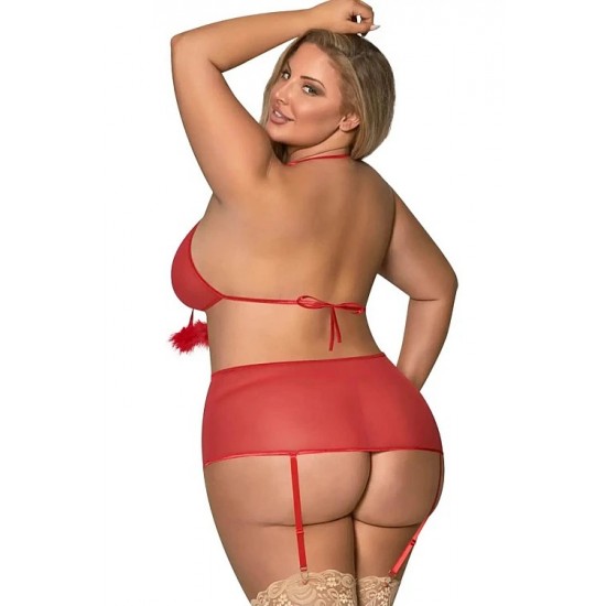 Önü Açık Zincirli Fantezi Babydoll 3XL-4XL Önü Açık Zincirli Fantezi Babydoll 3XL-4XL