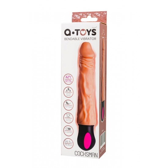 Cocksman Realistik Vibratörü, TPE, Ten, 26,5 cm