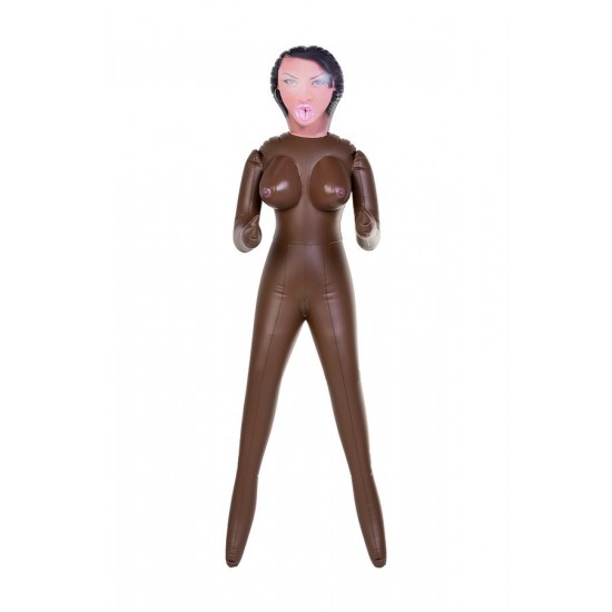 Michelle şişme bebek, siyah kadın, üç delikli, 160 cm Michelle şişme bebek, siyah kadın, üç delikli, 160 cm