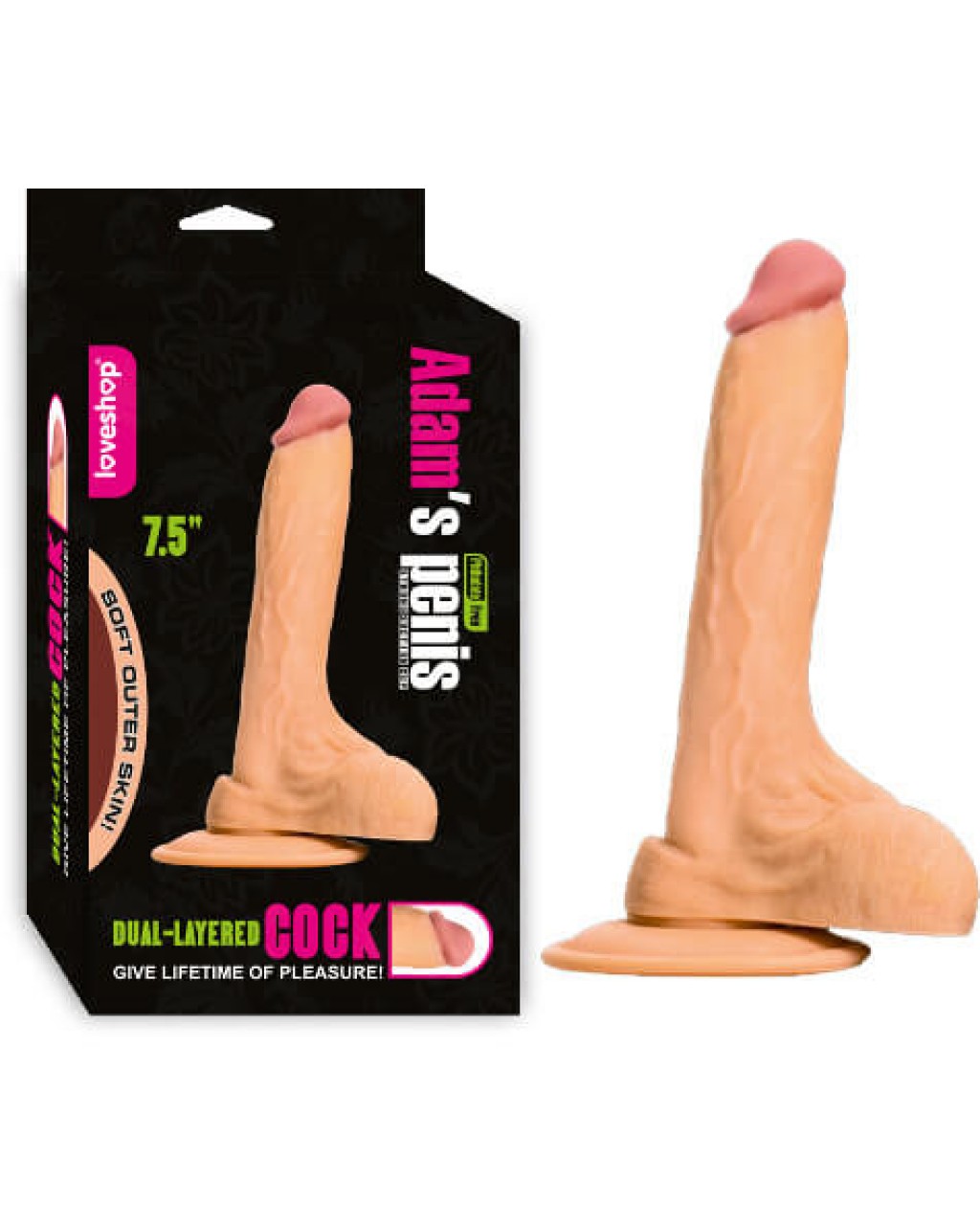 Realistik Penis Vantuzlu Damarlı 19 cm