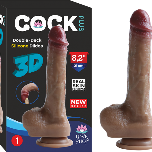 Realistik Penis Vantuzlu Damarlı 21 cm
