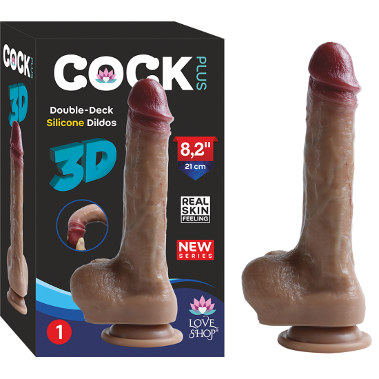 Realistik Penis Vantuzlu Damarlı 21 cm