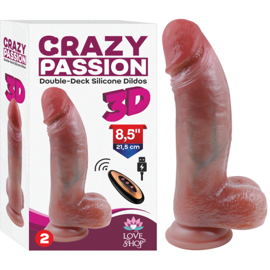 Aşağı Yukarı Hareketli Kumandalı Dildo 21,5 cm