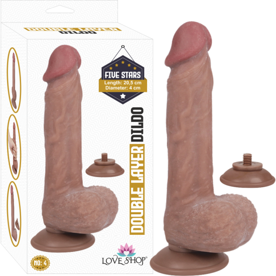 20cm Çift Katmanlı,Derili ve Kıkırdaklı Bükülebilir Penis