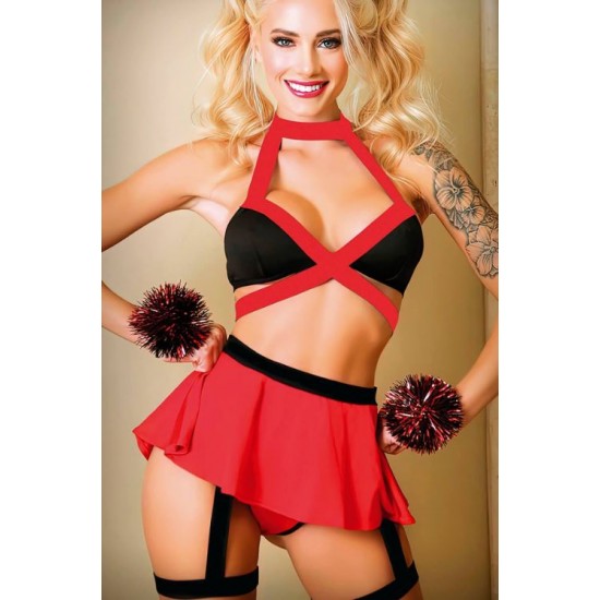 Erotik Set Kostüm Ponpon Kız