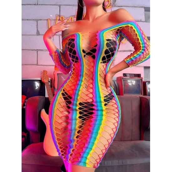 Gökkuşağı Bayan Vücut Çorabı