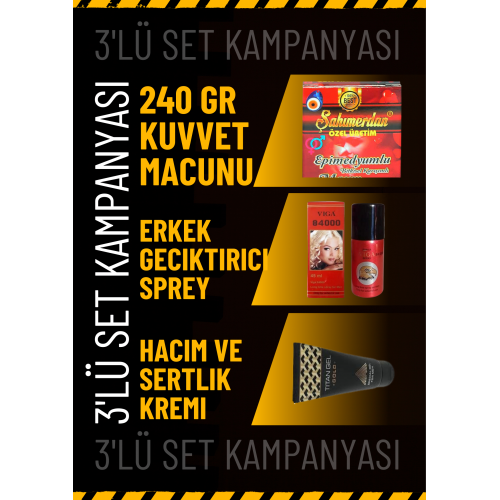 Erkek 3'lü performans seti