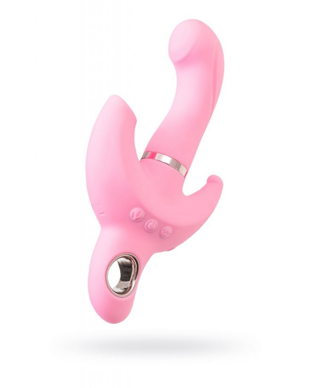 Klitoral uyarıcılı vibratör JOS Twistme, silikon, pembe, 19,5 cm