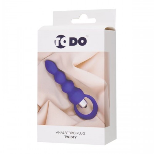 Twisty Anal Plug, silikon, mor, 14 cm, 3,2 cm