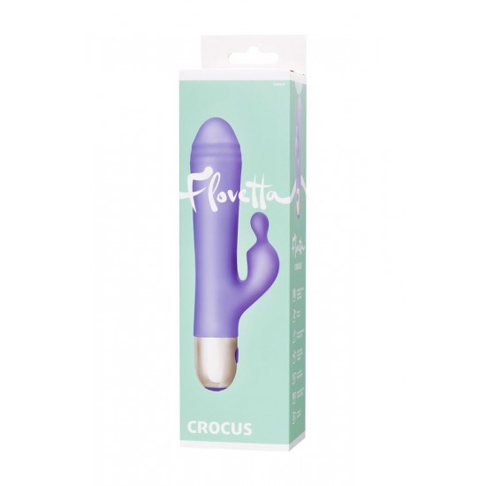 Flovetta by Toyfa Crocus Klitoral Stimülasyonlu Vibratör,Silikon,mor,17,5 cm