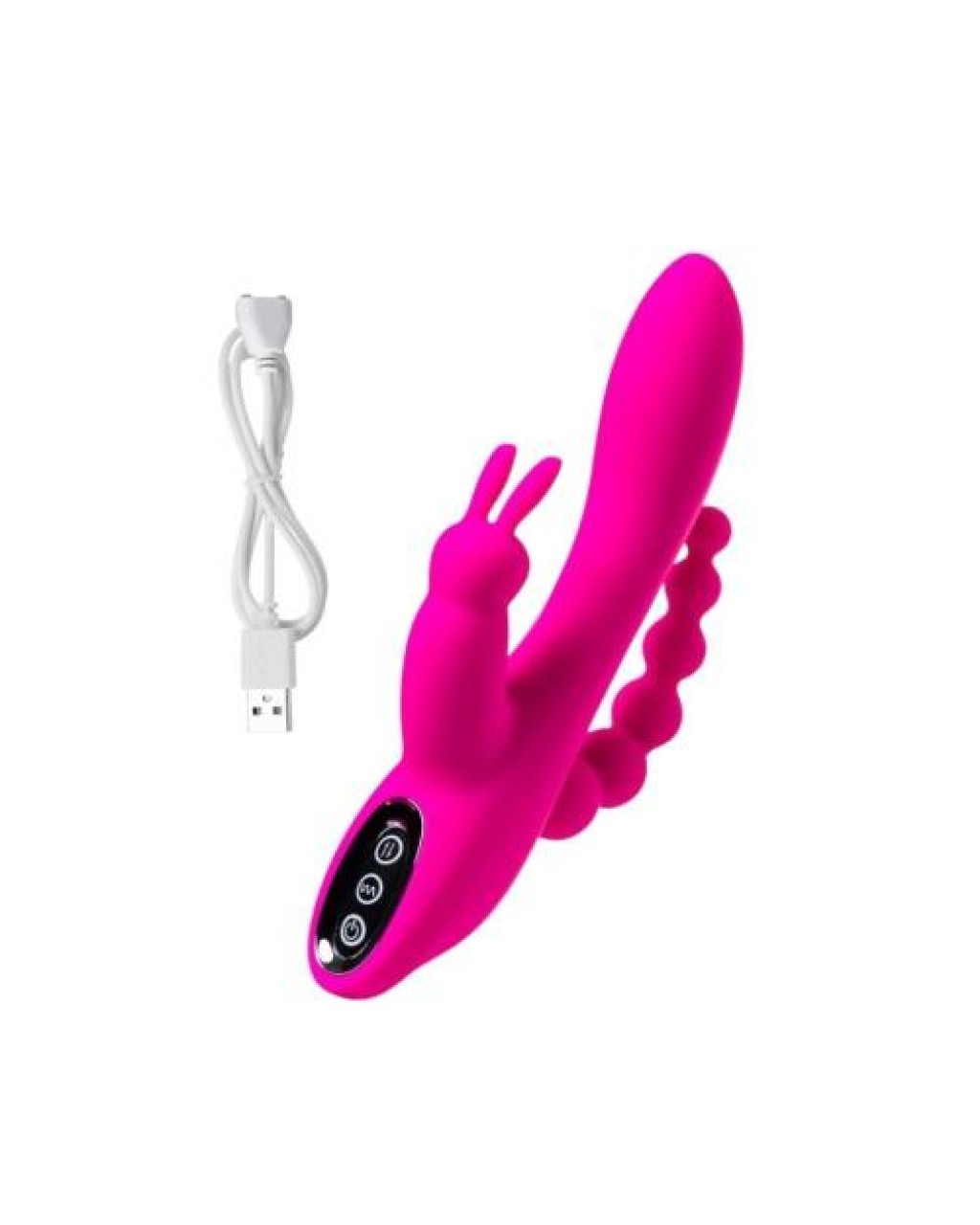 Jos Spanky Üçlü 21cm Pembe Vibratör