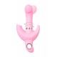 Klitoral uyarıcılı vibratör JOS Twistme,silikon,pembe,19,5 cm