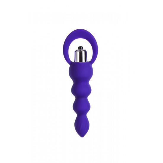 Twisty Anal Plug, silikon, mor, 14 cm, Ø 3,2 cm