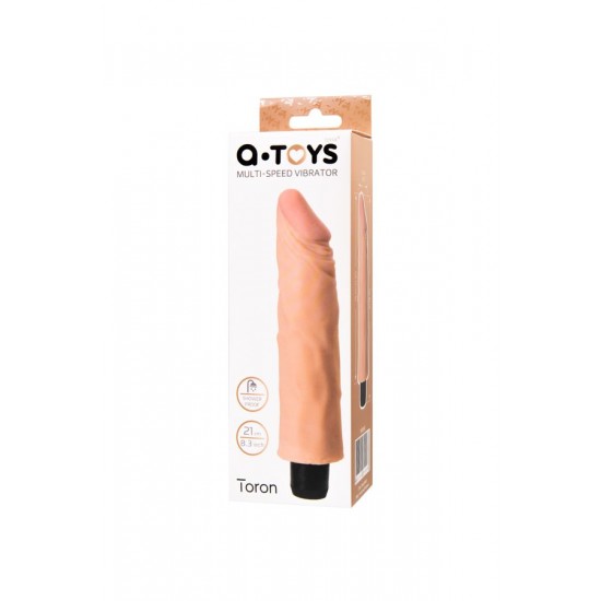 Toron Realistik Vibratör, TPE, Ten, 21 cm
