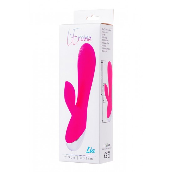 L'EROİNA klitoral stimülatörlü vibratör,silikon,pembe,19 cm L'EROİNA klitoral stimülatörlü vibratör,silikon,pembe,19 cm