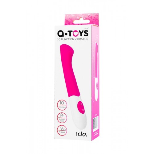 A-Toys by TOYFA Ida Vibratör, silikon, pembe, 19 cm