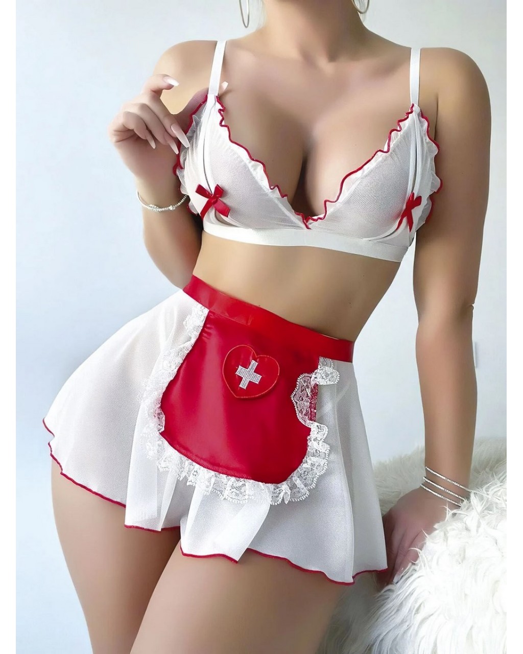 Erotik Takım BEYAZ - S-M