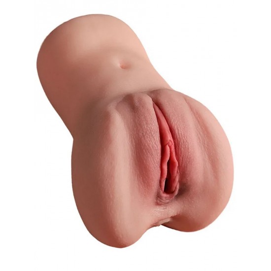 Çift Girişli Vajinal ve Anal Mastürbatör 18CM