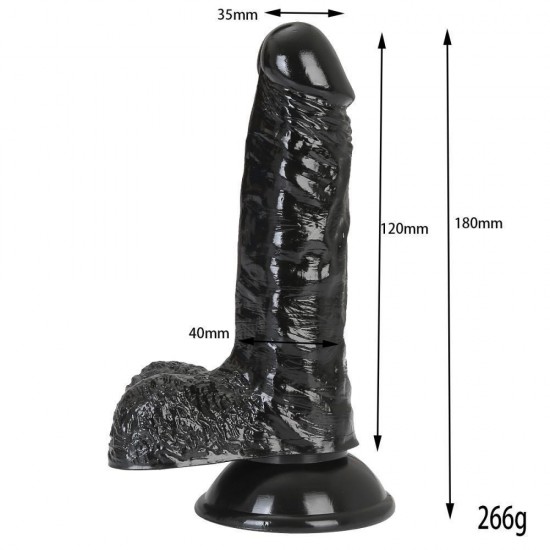Dildo Gerçekçi Et Dokusunda Realistik Zenci Penis 18 CM