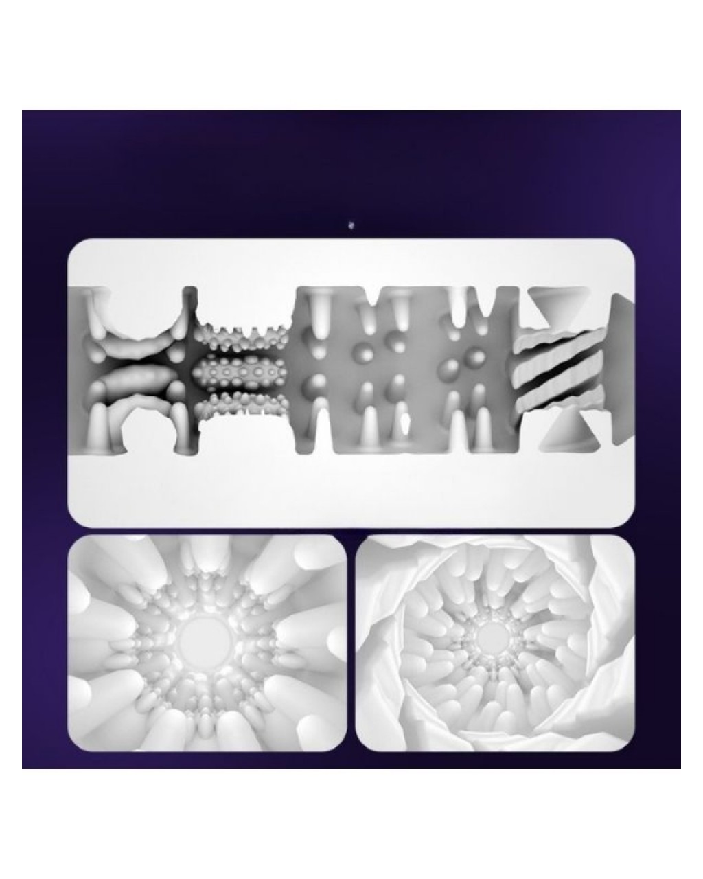 Pilli 10 Mod Titreşimli Sesli Akıllı Mastürbatör Beyaz