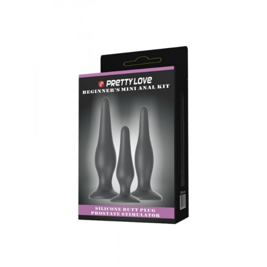 Siyah Silikon Anal Tıkaç Set