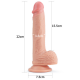 8.5 İnç Dual layered Platinum Silicone Cock Ten Dildo