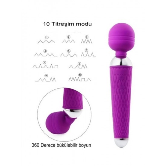 Şarjlı Güçlü Titreşimli G-Spot Vibratör Çok Kademeli Klitoris Uyarıcı