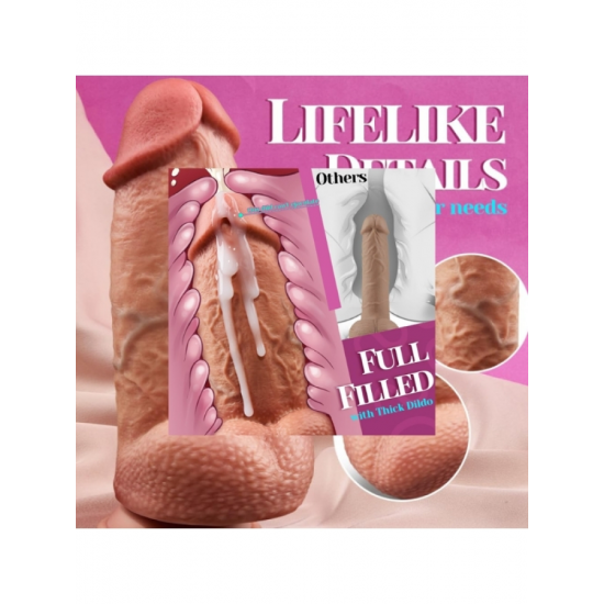 SuperLove Realistik Dual Density Dildo – 21 cm Güçlü Emme Tabanlı Vücut Dostu Silikon