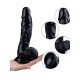 Siyah Vantuzlu Dildo 22,5 cm
